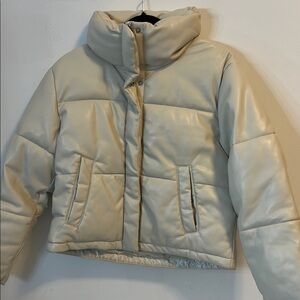 Abercrombie & Fitch Vegan leather mini puffer Jacket